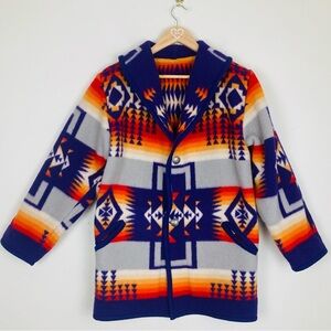 Justin Kraff Pendleton wool jacket in Chief Joseph southwestern motif. XS